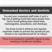 Médecins et dentistes non masqués sticker vinyle (Devant)