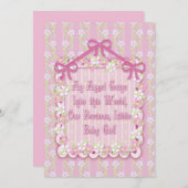 Mededeling van Roze Frilly Baby Girl (Voorkant / Achterkant)