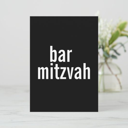 Mededelingen en uitnodigingen van Bar & Bat Mitzva (Staand voorkant)