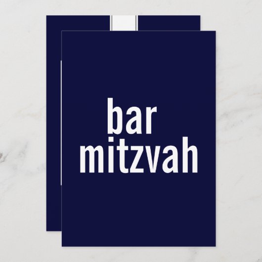 Mededelingen en uitnodigingen van Bar & Bat Mitzva (Voorkant / Achterkant)
