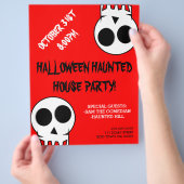 Mededelingenbrochure van Halloween Haunted House Flyer (Hand)