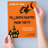 Mededelingenbrochure van Halloween Haunted House Flyer (Hand)
