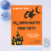 Mededelingenbrochure van Halloween Haunted House Flyer (Enkel)