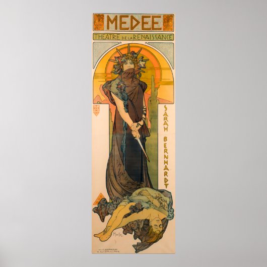 Medee van Alphonse Mucha Poster (Voorkant)