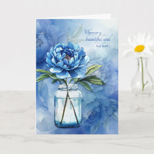 Medeleven Blauwe Pioen Bloemen Hartelijke Gevoelen Kaart