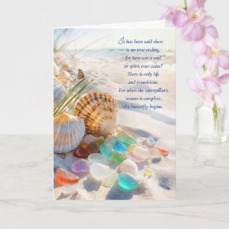Medeleven Hartelijke Rouwbeklag met Strand Schelp Kaart
