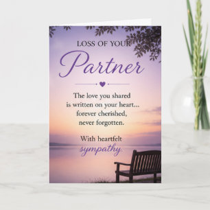 Medeleven met het verlies van een partner kaart