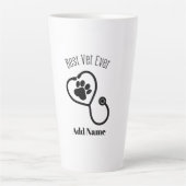 Medelevende Dierenarts Dierenverzorging Design Latte Mok (Voorkant)