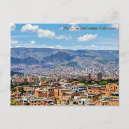 Medellín, Colombia, Barrio San Javier City Uitzich Briefkaart