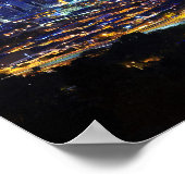 Medellin, Colombia bij nacht Poster (Hoek)