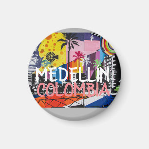 MEDELLÍN COLOMBIA Cool Graffiti Mural Magneet