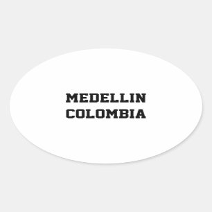 Medellin Colombia ovale stickers