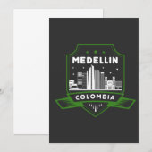 Medellin Colombia Skyline Carte d'invitation (Devant / Derrière)