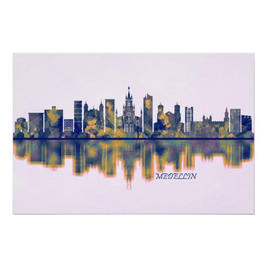 Medellin Skyline Perfect Poster (Voorkant)
