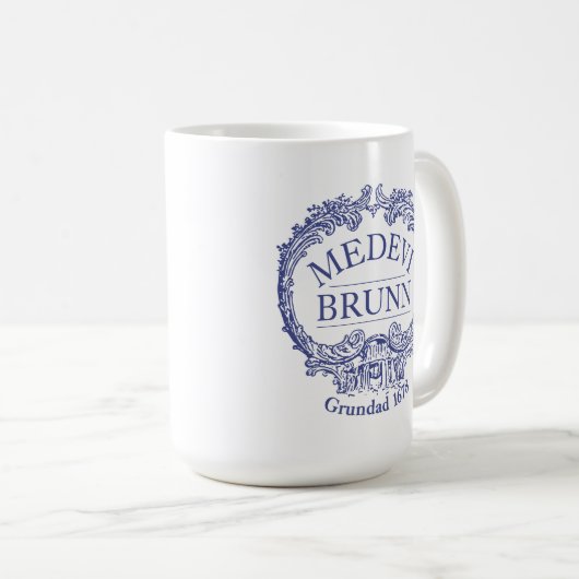 Medevi Brunn Logo Grosse tasse de café (Devant droit)