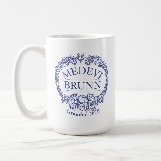 Medevi Brunn Logo Grosse tasse de café (Gauche)
