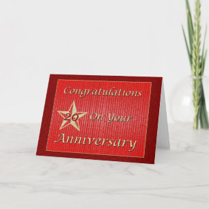 Medewerker 20e Jubileum Gold Star Kaart