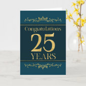 Medewerker 25e Jubileum Stijlvolle Formele Elegant Kaart (Gele Bloem)