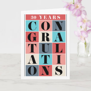 Medewerker 30e Jubileum Gefeliciteerd Kaart