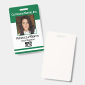 Medewerker Afbeelding Badge - Groen (Voor- en achterkant)