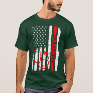 Medewerker Amerikaanse vlag VA-verpleegster T-shirt