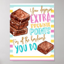 Medewerker appreciatie brownie punt teken Poster