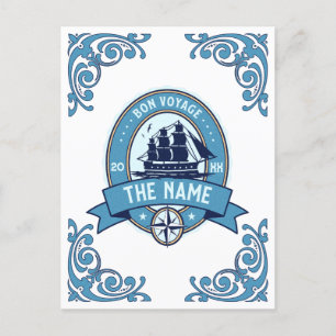 Medewerker bedankt Bon Voyage Afscheid Briefkaart