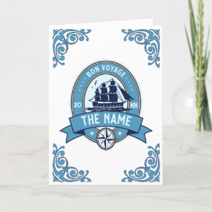 Medewerker bedankt Bon Voyage Afscheid Feestdagen Kaart