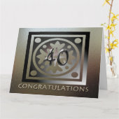 Medewerker BIG 40e Jubileum Elegant Golden Kaart (Gele Bloem)