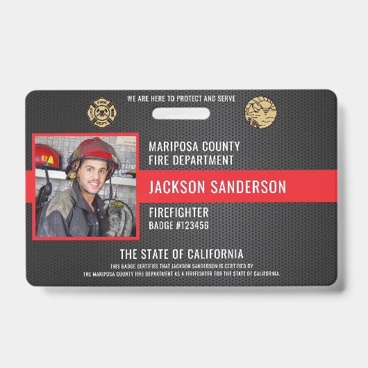 Medewerker  brandweer badge (Front)