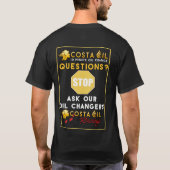Medewerker Costa Oil Zwart T Shirt (Achterkant)