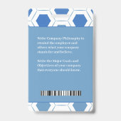 Medewerker Foto Bar Code Aangepaste Medische Apoth Badge (Achterkant)