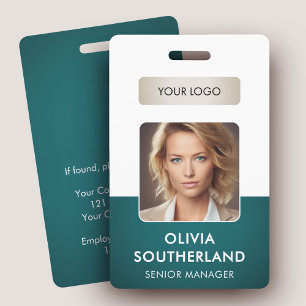 Medewerker Foto Bedrijf Logo Green Security ID Badge