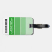 Medewerker Foto-ID - strepen logo, professioneel Bagagelabel (Achterkant horizontaal)