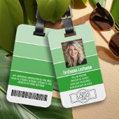 Medewerker Foto-ID - strepen logo, professioneel Bagagelabel