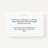 Medewerker Fotonaam Business Logo Custom Badge (Achterkant)