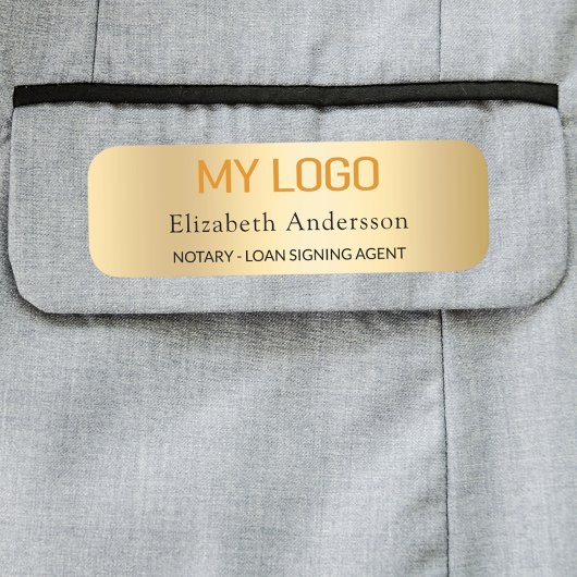 Medewerker goud bedrijf logo magnetisch naamplaatje