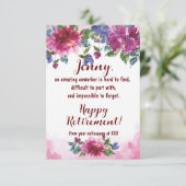 Medewerker Happy Retirement dat GoodDag Quote verl (Staand voorkant)