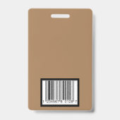 Medewerker ID Badge Toscaanse Tan Verticaal Ontwer (Back)