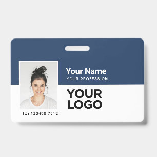 Medewerker ID Bedrijf Foto Bar of Qr Code Logo Naa Badge