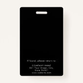 Medewerker ID Foto Bedrijfsidentificatie QR-code Badge (Achterkant)