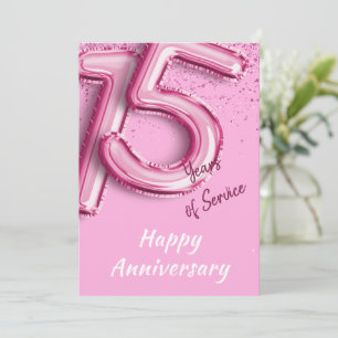 Medewerker Jubileum 15 jaar Roze Ballon Kaart