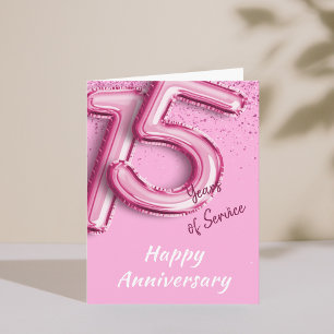 Medewerker Jubileum 15years PinkBalloon Fold Kaart