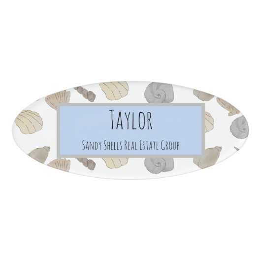 Medewerker Kustzeeschelpen Naambadge (Voorkant)
