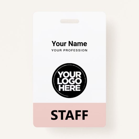 Medewerker Logo Personeel Label Voor- en achterkan Badge (Voorkant)