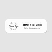 Medewerker Magnetic Custom Business logo Naamplaatje (Voorkant)