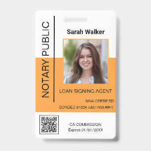 Medewerker Openbaar ID fotokantoor geel Badge