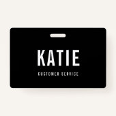 Medewerker Personeel ID Bedrijf Logo Zwart & Wit Badge (Voorkant)