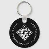 Medewerker QR Code Black Business Logo Sleutelhang Sleutelhanger (Achterkant)