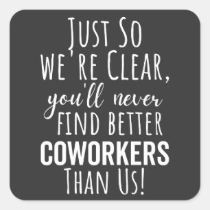 Medewerker Vaarwel Medewerker Moving Verlaten Vierkante Sticker